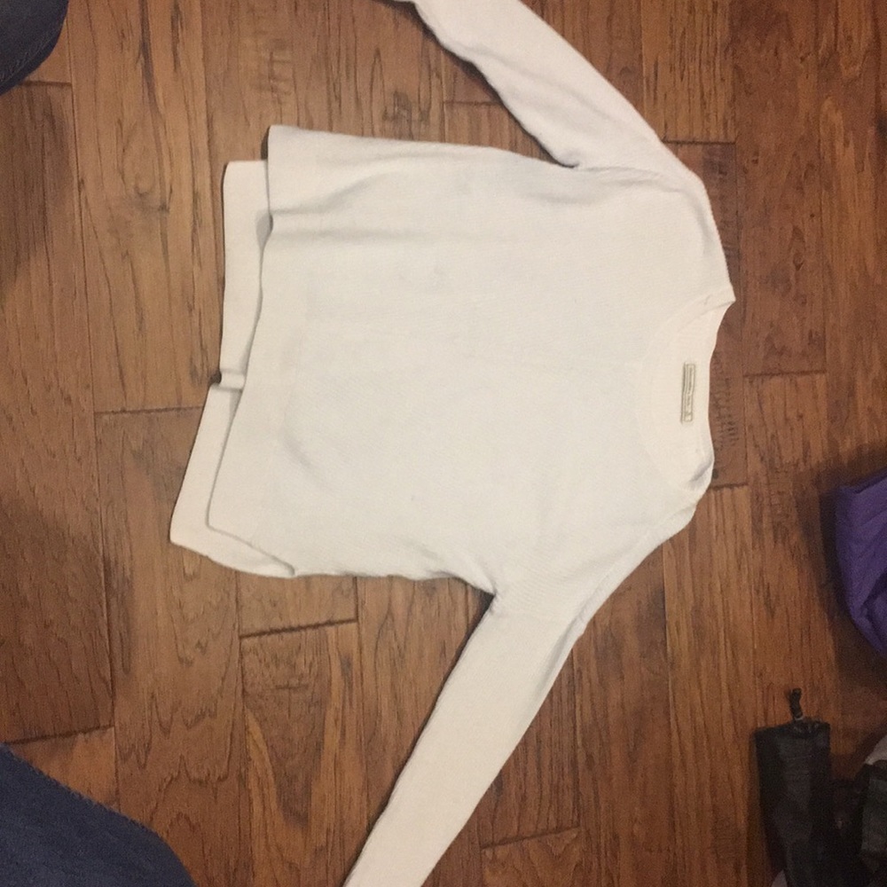 A&F white sweater